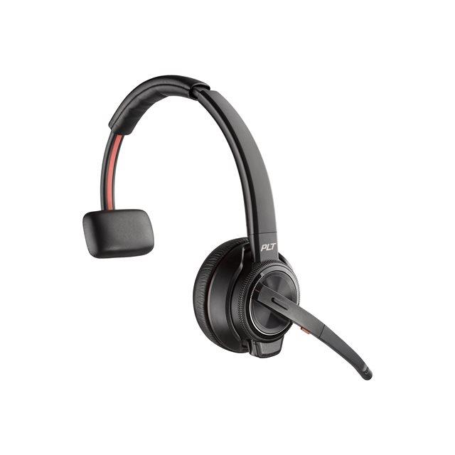 Poly Savi 8210 Office - Savi 8200 series - micro-casque - sur-oreille - DECT / Bluetooth - sans fil - USB-A via adaptateur Bluetooth - noir - certifi Zoom, certifi UC