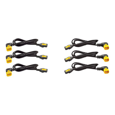 Apc , power cord kit (6 ea), locking, c13 to c14 (90 degree), 0.6m