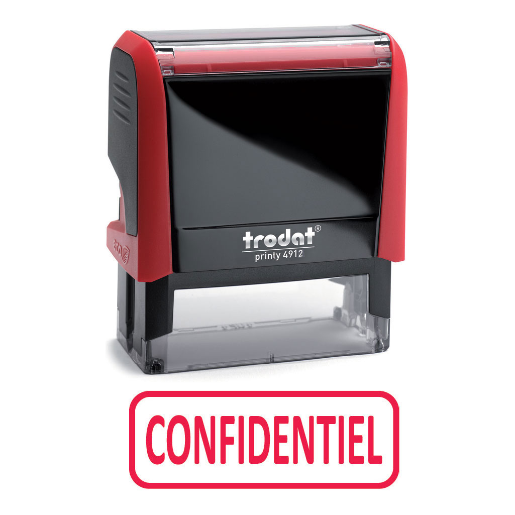 Tampon Trodat XPRINT  formule : CONFIDENTIEL - Encrage automatique rechargeable - empreinte rouge 45 x 16 mm