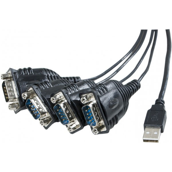 Cble srie noir 1,3 m usb type-a db-9