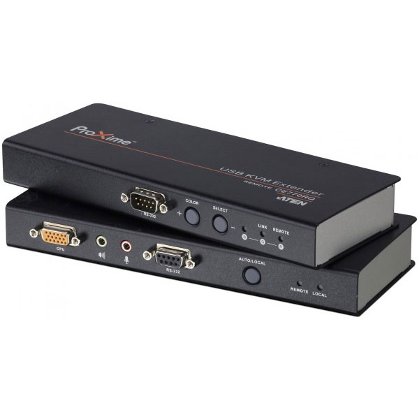 Aten extension kvm cat 5 vga/audio usb avec redressement (1280 x 1024@300m)