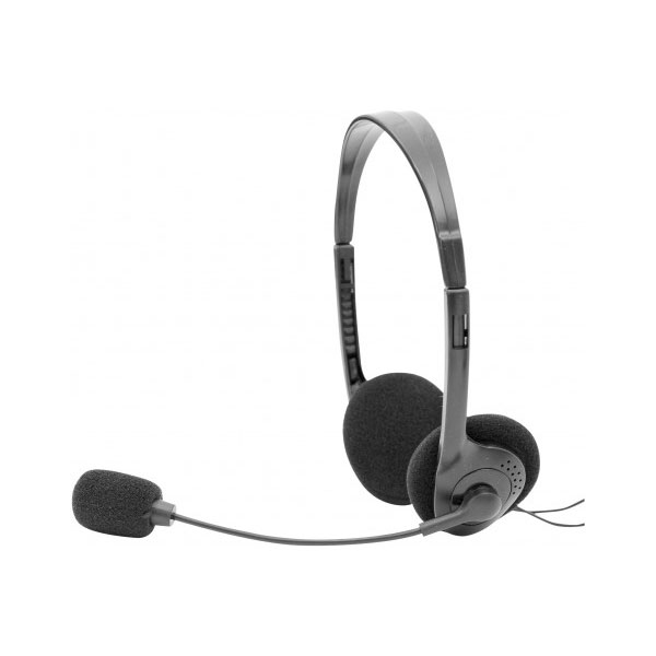 DACOMEX Casque-Micro Stro Ajustable USB noir