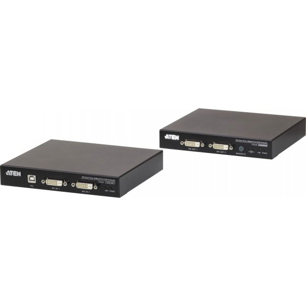 Aten systme d'extension kvm usb dvi dual view hdbaset 2.0 (1920 x 1200  100 m)