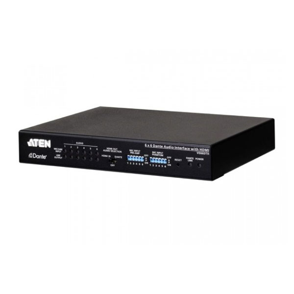 Aten interface audio dante 6 x 6 avec hdmi