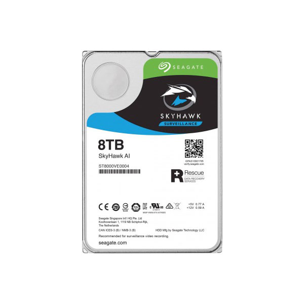 DD 3.5   SATA III SEAGATE SURVEILLANCE SkyHawk AI ST8000VE0004 -  8To