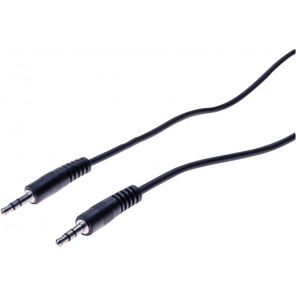 Cordon streo jack 3.5 mm noir - 10 m
