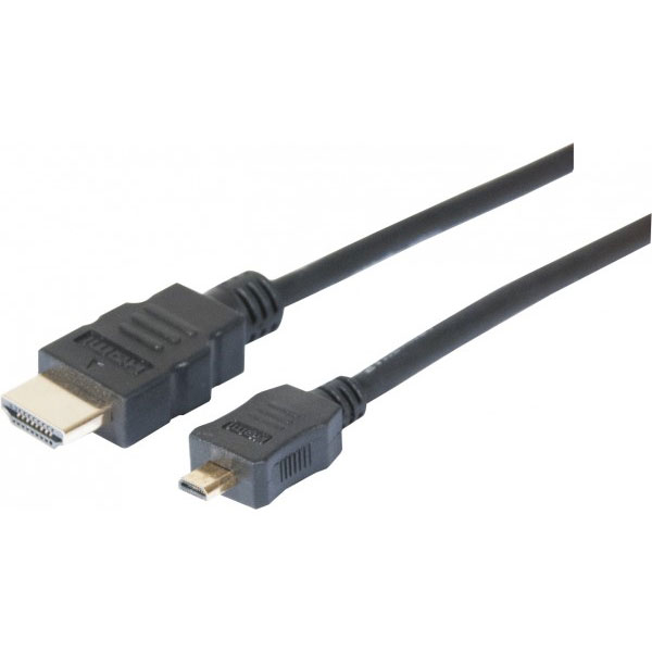 CORDON HDMI VERS MICRO HDMI HIGHSPEED AVEC ETHERNET 2,00m