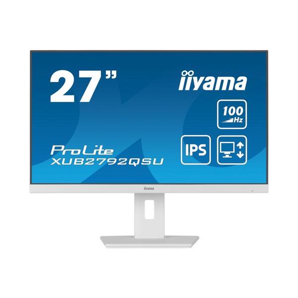 Iiyama prolite xub2792qsu-w6 cran plat de pc 68,6 cm (27") 2560 x 1440 pixels quad hd led blanc