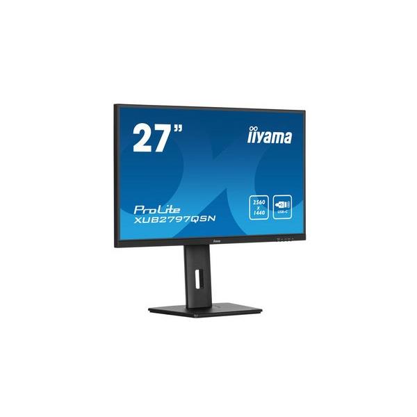 Iiyama prolite xub2797qsn-b1 cran plat de pc 68,6 cm (27") 2560 x 1440 pixels wide quad hd led noir