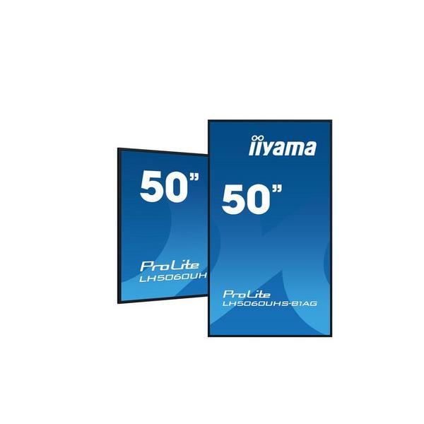 Iiyama lh5060uhs-b1ag cran d'affichage dynamique carte a numrique 125,7 cm (49.5") led wifi 500 cd/m 4k ultra hd noir intgr dans le processeur android 11 24/7