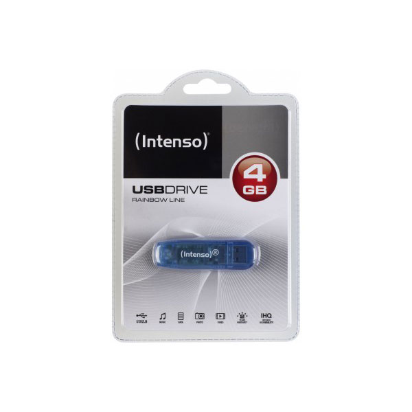 Intenso rainbow line lecteur usb flash 4 go usb type-a 2.0 bleu