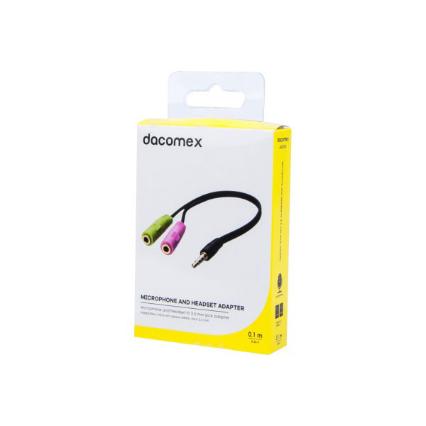 DACOMEX Adaptateur micro et casque stro jack 3.5 mm