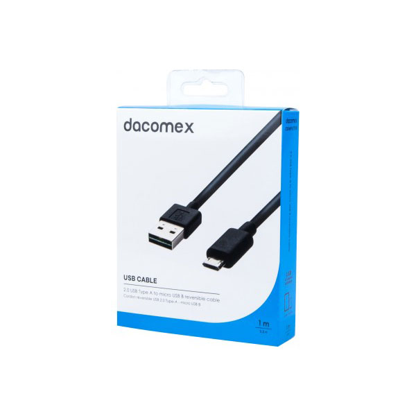Dacomex 199029 cble usb usb 2.0 2 m usb a micro-usb b noir