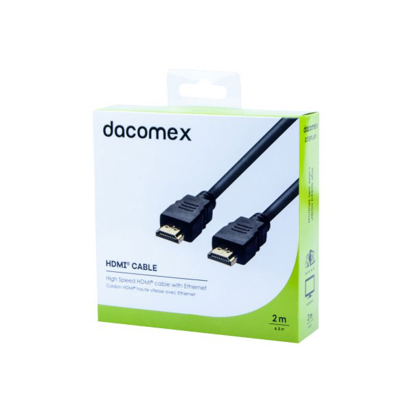 DACOMEX Cordon HDMI haute vitesse avec Ethernet - 2 m