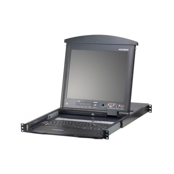 Aten commutateur kvm lcd  deux rails multi-interface cat 5  8 ports