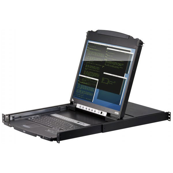 Aten commutateur kvm vga lcd  deux rails ps/2-usb 8 ports
