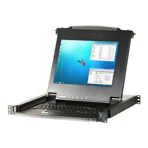 Aten commutateur kvm vga lcd  un seul rail ps/2-usb 16 ports