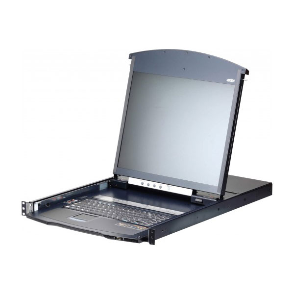 Aten commutateur kvm lcd  deux rails 8 ports multi-interface cat 5 sur ip accs de partage 1 local/1 distant
