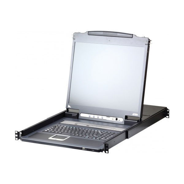 Aten commutateur kvm vga lcd  un seul rail 8 ports ps/2-usb sur ip accs de partage 1 local/distant
