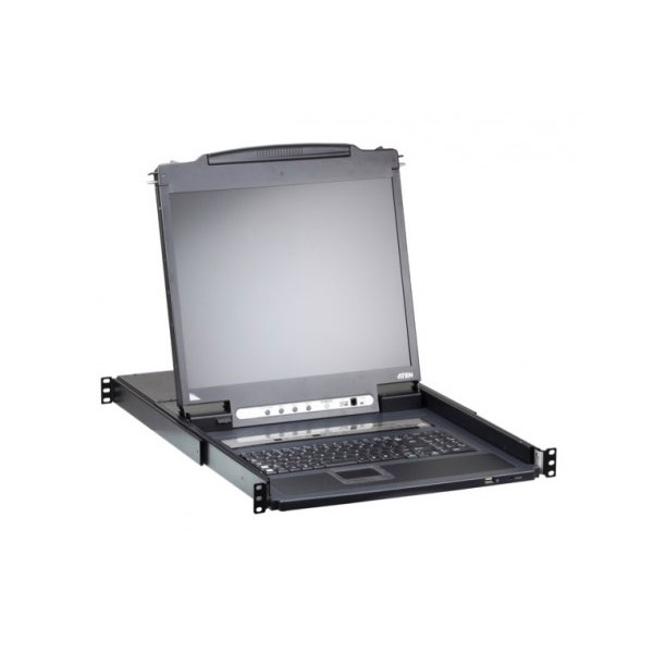 Aten commutateur kvm vga lcd  un seul rail 8 ports ps/2-usb sur ip accs de partage 1 local/distant