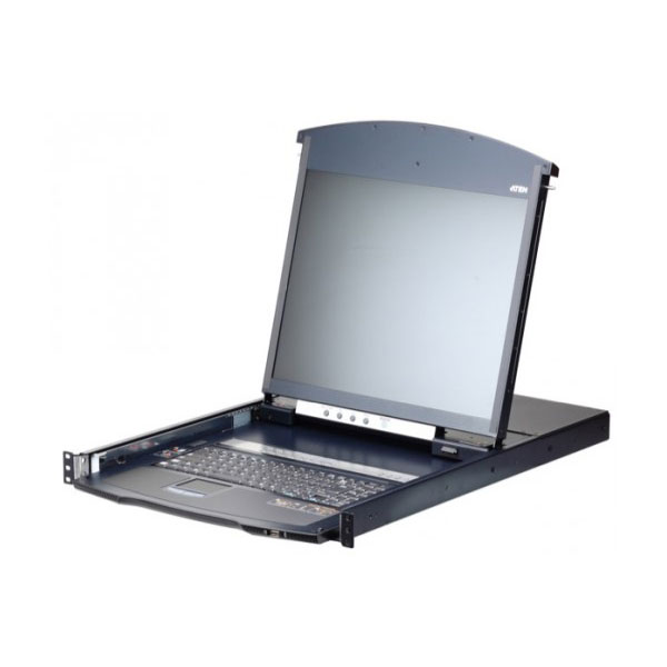 Aten commutateur kvm lcd  deux rails 16 ports multi-interface cat 5 sur ip accs de partage 1 local/1 distant