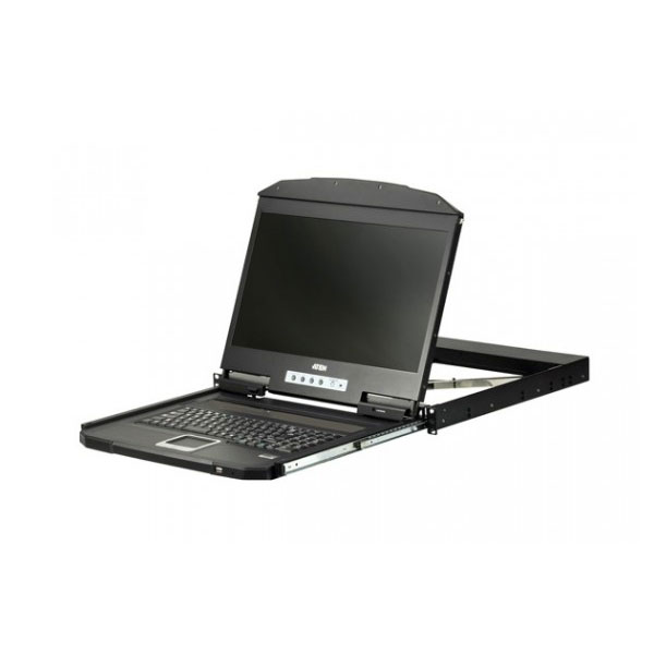 Aten console lcd grand cran  un seul rail et  trs faible profondeur (usb, hdmi)