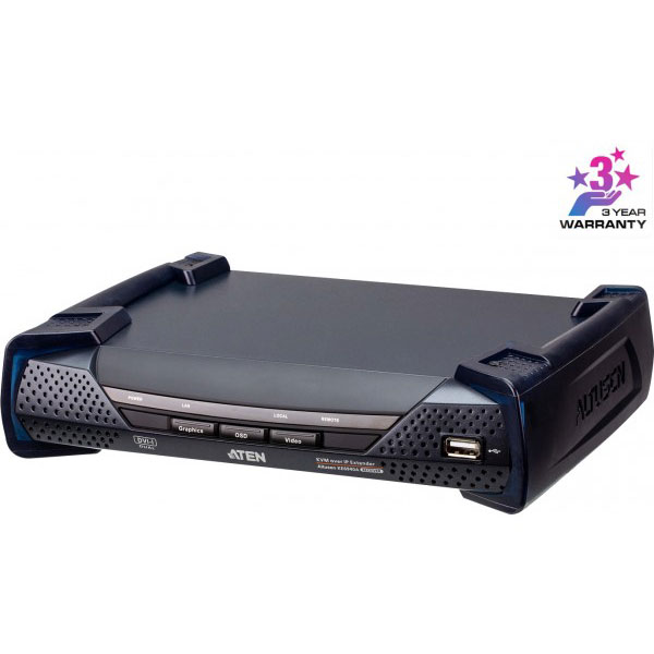 Aten rcepteur kvm deux affichages dvi-i sur ip
