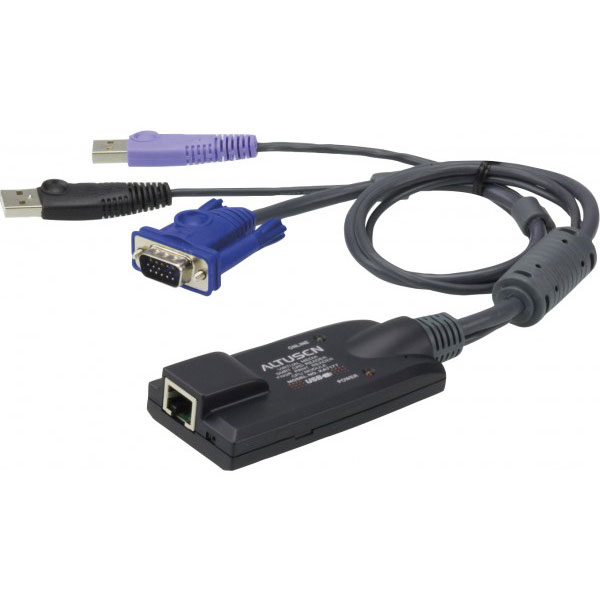 Aten adaptateur kvm de support virtuel vga usb avec prise en charge des smart card