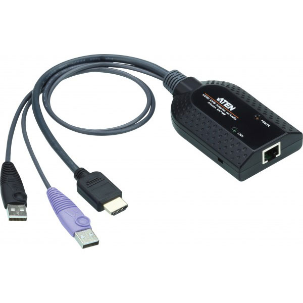 Aten adaptateur kvm de mdia virtuel hdmi usb (prend en charge lecteur de carte  puce et dsembeddeur audio)