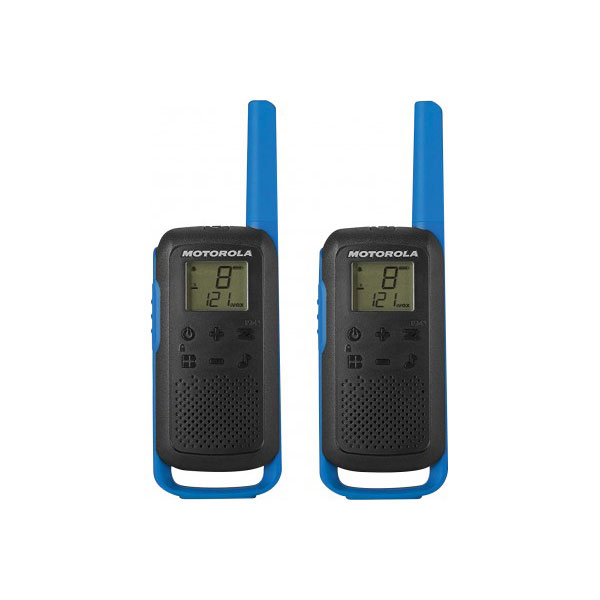 Motorola talkabout t62 radio bidirectionnelle 16 canaux 12500 mhz noir, bleu
