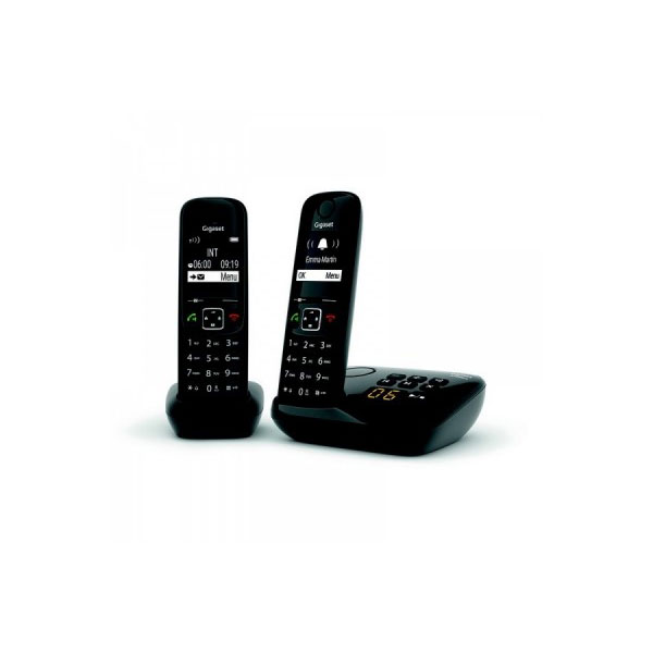 Gigaset AS690A DUO tl.DECT + REP - base + 2 combins noirs