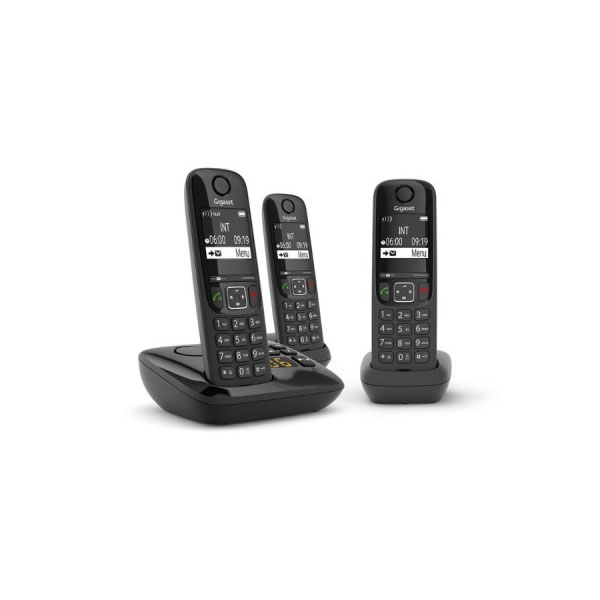 Gigaset as690a trio tlphone analog/dect noir