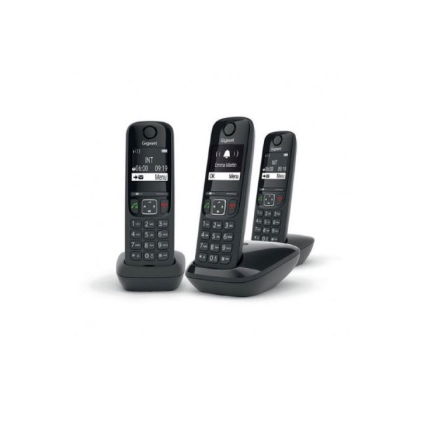 Gigaset as690 trio tlphone analog/dect noir