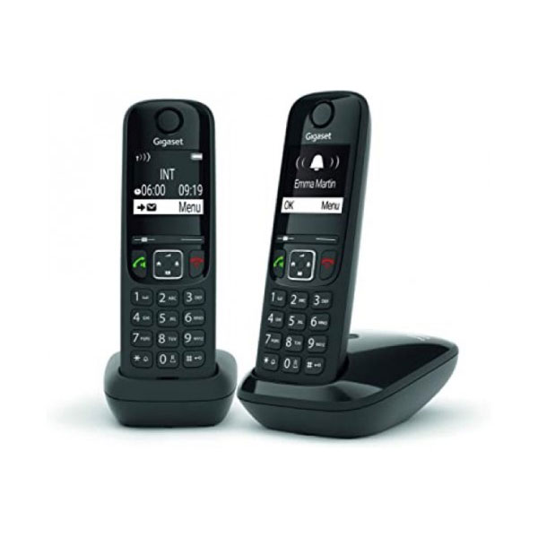 Gigaset AS690 DUO tlphone DECT noir - base + 2 combins