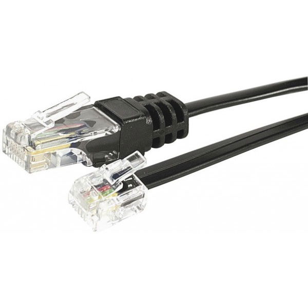Cble de tlphone 1 m noir