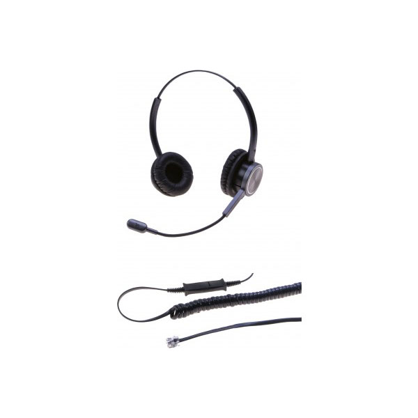 DACOMEX Perle - casque t�l�phone binaural micro Flex antibruit