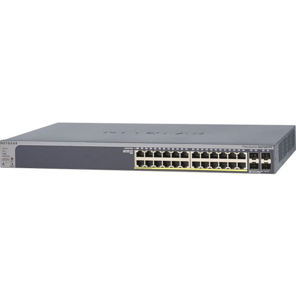 NETGEAR GS728TPP Switch Niv.2 24 ports Gigabit PoE+ 483W + 4SFP