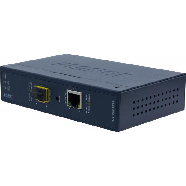 Planet industrial 1-port convertisseur de support rseau interne bleu