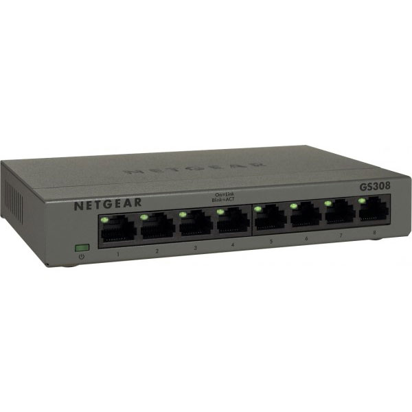 NETGEAR GS308 Switch 8 ports 10/100/1000 mtal