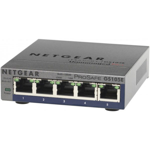 NETGEAR GS105E Switch Prosafe+ 5 ports Gigabit manageable