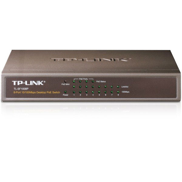 Switch Rseau 8 ports RJ45 10/100 dont 4 PoE 53W