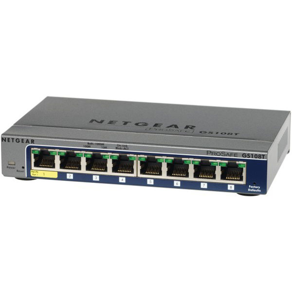 NETGEAR GS108T Switch 8 ports Gigabit manageable Niv.2