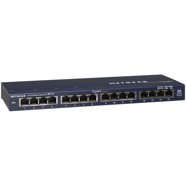 NETGEAR GS116 Switch Gigabit - 16 ports