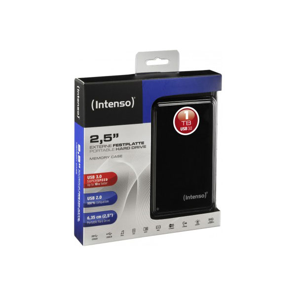 Intenso memory case disque dur externe 1 to 5400 tr/min 2.5" micro-usb b 3.2 gen 1 (3.1 gen 1) noir