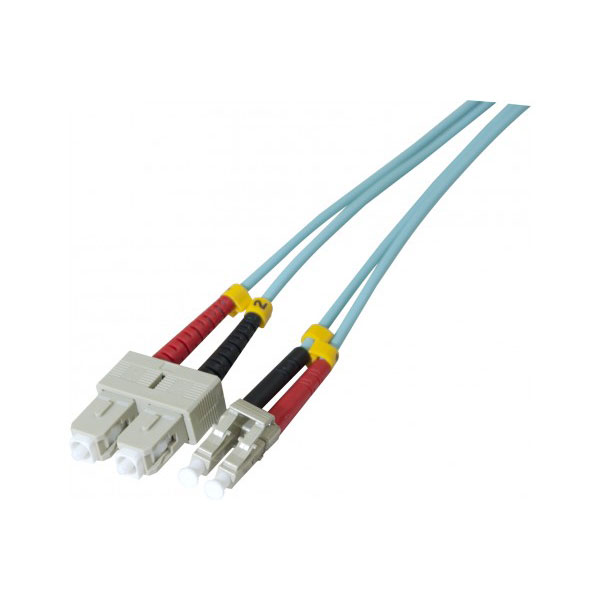 Exc 392747 cble infiniband et  fibres optiques 15 m sc lc couleur aqua