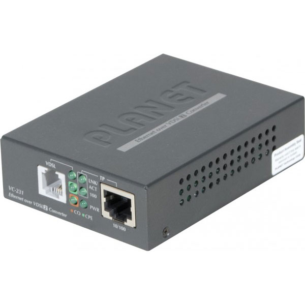 Planet vc-231 convertisseur de support rseau 100 mbit/s noir