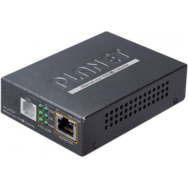 Planet vc-231 convertisseur de support rseau 100 mbit/s noir