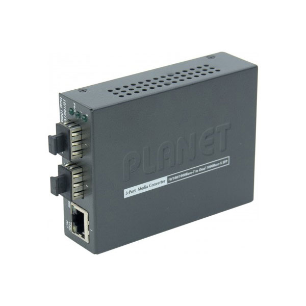 Planet gt-1205a convertisseur de support rseau 1000 mbit/s noir