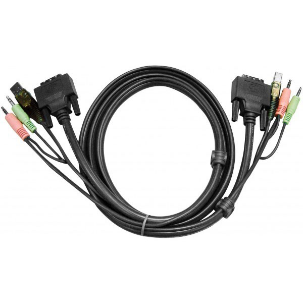 Aten cble kvm dvi-i usb single link 3m