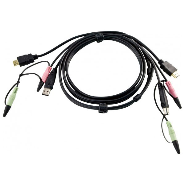Aten cble kvm hdmi usb 1,8m avec audio